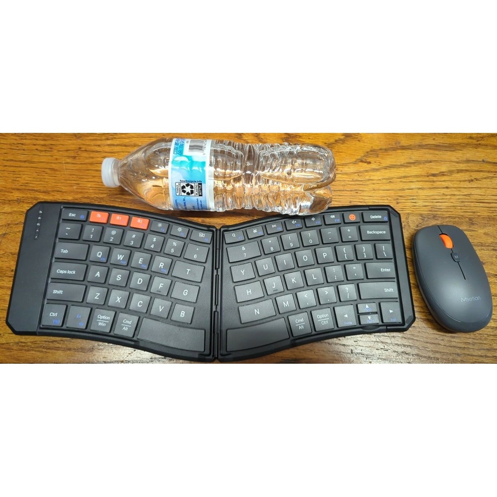 NEW Meetion Multi 3 Unit Wireless Folding Keyboard Mouse Combo BTC9880 Ergonomic